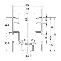 Profilo in alluminio Solar-Fish 3,15mt per pannelli fotovoltaici