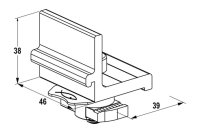 Staffa a bloccaggio laterale preassemblata PXC AL (10pz)