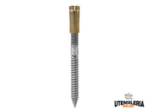 Tassello in ottone POS con doppia vite metrica per legno (25pz)