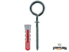 Tasselli Fischer Duopower 6/3 con vite occhiolo chiuso (25pz)