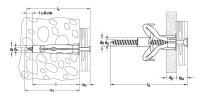 Tasselli Fischer in nylon FU-R con occhiolo aperto (25pz)