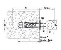 Ancorante Fischer in ghisa GM O con occhiolo (15pz)