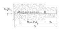 Tassello prolungato in nylon S-H-R per serramenti (50pz)
