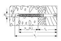 Tassello prolungato in nylon SXRL senza vite (100pz)