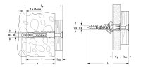 Tasselli Fischer in nylon UX-S con vite truciolare (50pz)