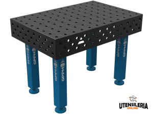 Banco per saldatura SteelMax GPPH in acciaio rinforzato 1,2x0,8mt fori 28mm