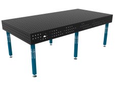 Banco per saldatura SteelEco GPPH 2,4x1,2mt spessore 8mm, fori 16mm griglia 50x50mm