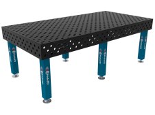 Banco per saldatura SteelMax GPPH 2,4x1,2mt spessore 15mm, fori 28mm griglia diagonale