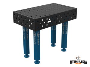Banco per saldatura SteelPlus GPPH 1x0,6mt spessore 12mm, fori 16mm