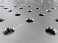 Banco per saldatura con ruote SteelPlus INOX GPPH 1,2x1,2mt spessore 12mm, fori 16mm