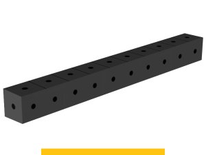 Blocco di collegamento 1000x100x100mm SteelPlus GPPH, spessore 12mm, fori 16mm griglia 100x100mm