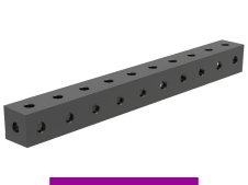 Blocco di collegamento 1000x100x100mm SteelExpert GPPH fori 28mm