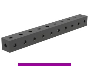 Blocco di collegamento 1000x100x100mm SteelExpert GPPH fori 28mm