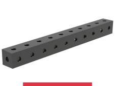 Blocco di collegamento 1000x100x100mm SteelMax GPPH, spessore 15mm, fori 28mm