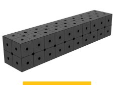 Blocco di collegamento 1000x200x200mm SteelPlus GPPH, spessore 12mm, fori 16mm griglia diagonale