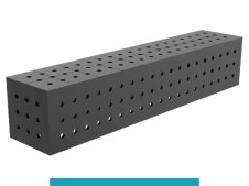 Blocco di collegamento 1000x200x200mm SteelEco GPPH, spessore 8mm, fori 16mm griglia 50x50mm