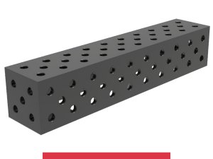 Blocco di collegamento 1000x200x200mm SteelMax GPPH, spessore 15mm, fori 28mm griglia diagonale