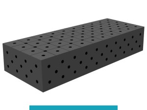 Blocco di collegamento 1000x400x200mm SteelEco GPPH, spessore 8mm, fori 16mm griglia diagonale