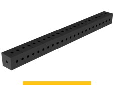Blocco di collegamento 1200x100x100mm SteelPlus GPPH, spessore 12mm, fori 16mm griglia 50x50mm