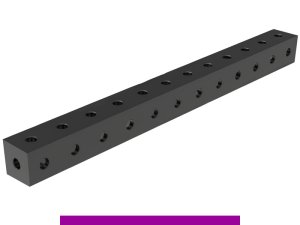 Blocco di collegamento 1200x100x100mm SteelExpert GPPH fori 28mm