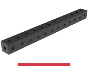 Blocco di collegamento 1200x100x100mm SteelMax GPPH, spessore 15mm, fori 28mm