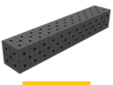 Blocco di collegamento 1200x200x200mm SteelPlus GPPH, spessore 12mm, fori 16mm griglia diagonale