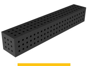 Blocco di collegamento 1200x200x200mm SteelPlus GPPH, spessore 12mm, fori 16mm griglia 50x50mm