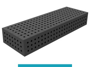 Blocco di collegamento 1200x400x200mm SteelEco GPPH, spessore 8mm, fori 16mm griglia 50x50mm