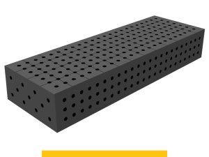 Blocco di collegamento 1200x400x200mm SteelPlus GPPH, spessore 12mm, fori 16mm griglia 50x50mm
