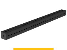 Blocco di collegamento 1500x100x100mm SteelPlus GPPH, spessore 12mm, fori 16mm griglia 50x50mm