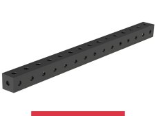 Blocco di collegamento 1500x100x100mm SteelMax GPPH, spessore 15mm, fori 28mm