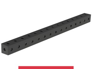 Blocco di collegamento 1500x100x100mm SteelMax GPPH, spessore 15mm, fori 28mm