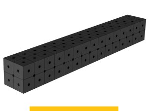 Blocco di collegamento 1500x200x200mm SteelPlus GPPH, spessore 12mm, fori 16mm griglia diagonale
