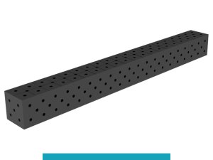Blocco di collegamento 2000x200x200mm SteelEco GPPH, spessore 8mm, fori 16mm griglia diagonale