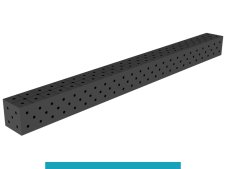 Blocco di collegamento 2400x100x100mm SteelEco GPPH, spessore 8mm, fori 16mm griglia diagonale