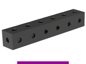 Blocco di collegamento 600x100x100mm SteelExpert GPPH fori 28mm
