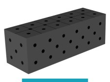 Blocco di collegamento 600x200x200mm SteelEco GPPH, spessore 8mm, fori 16mm griglia diagonale