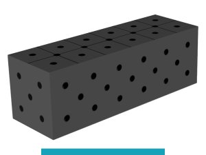 Blocco di collegamento 600x200x200mm SteelEco GPPH, spessore 8mm, fori 16mm griglia diagonale