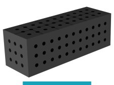 Blocco di collegamento 600x200x200mm SteelEco GPPH, spessore 8mm, fori 16mm griglia 50x50mm