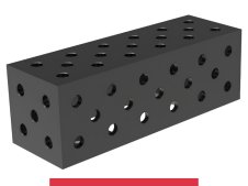 Blocco di collegamento 600x200x200mm SteelMax GPPH, spessore 15mm, fori 28mm griglia diagonale