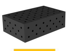 Blocco di collegamento 600x400x200mm SteelPlus GPPH, spessore 12mm, fori 16mm griglia diagonale