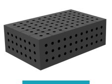 Blocco di collegamento 600x400x200mm SteelEco GPPH, spessore 8mm, fori 16mm griglia 50x50mm