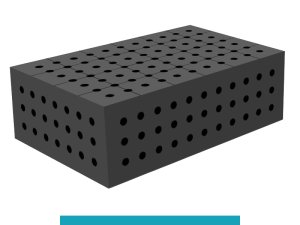 Blocco di collegamento 600x400x200mm SteelEco GPPH, spessore 8mm, fori 16mm griglia 50x50mm