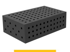 Blocco di collegamento 600x400x200mm SteelPlus GPPH, spessore 12mm, fori 16mm griglia 50x50mm