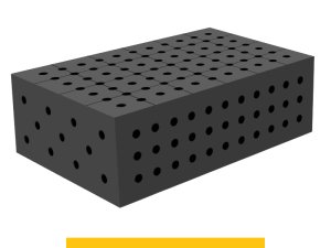 Blocco di collegamento 600x400x200mm SteelPlus GPPH, spessore 12mm, fori 16mm griglia 50x50mm