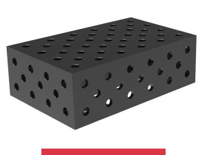 Blocco di collegamento 600x400x200mm SteelMax GPPH, spessore 15mm, fori 28mm griglia diagonale