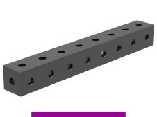 Blocco di collegamento 800x100x100mm SteelExpert GPPH fori 28mm