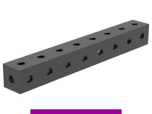 Blocco di collegamento 800x100x100mm SteelExpert GPPH fori 28mm