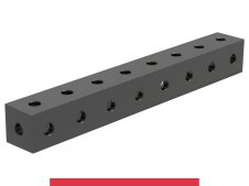Blocco di collegamento 800x100x100mm SteelMax GPPH, spessore 15mm, fori 28mm