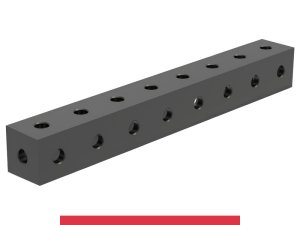 Blocco di collegamento 800x100x100mm SteelMax GPPH, spessore 15mm, fori 28mm